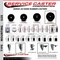 Service Caster 5'' Hard Rubber Wheel Swivel 3/4'' Square Stem Caster Set 2 Brakes, 4PK SCC-SQ20S514-HRS-PLB-34-2-S-2 - alternate 2
